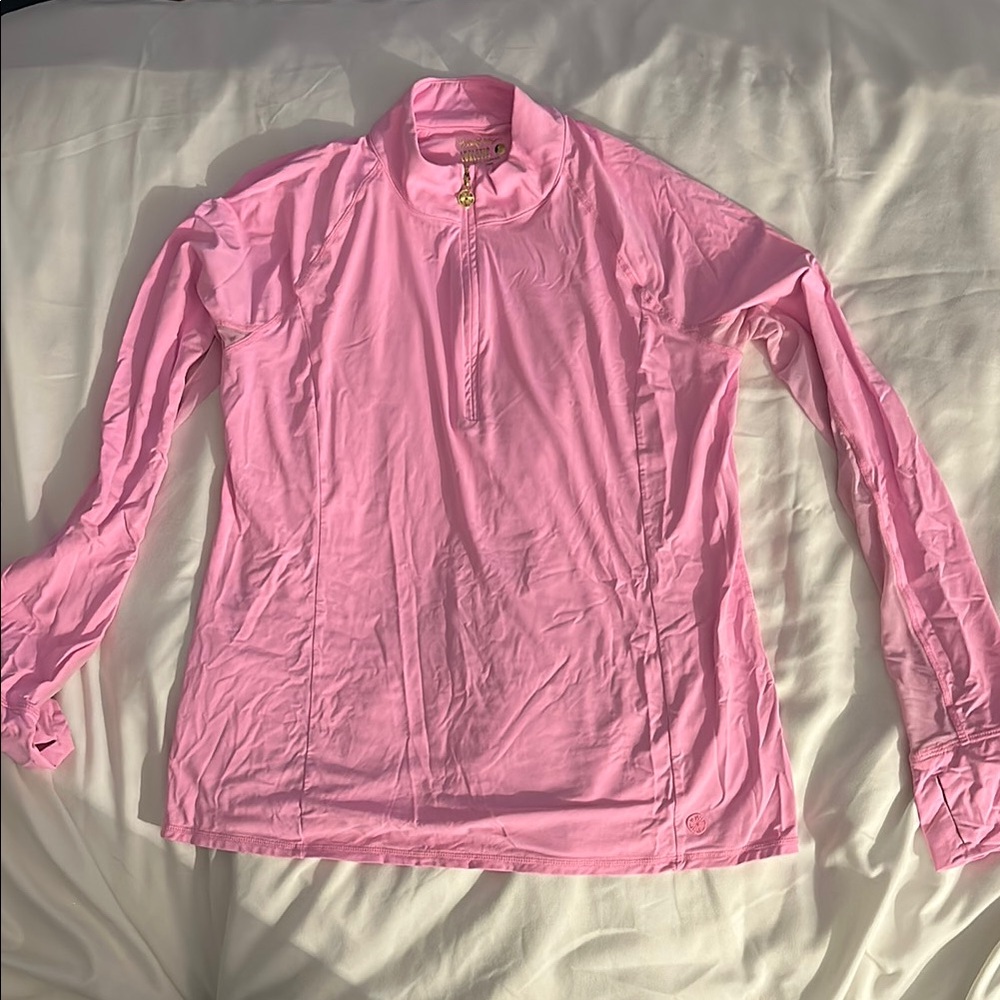 Lilly Pulitzer Pink Quarter-Zip Top